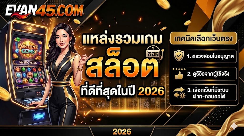 แหล่งรวมเกม สล็อต ที่ดีที่สุดในปี 2026 เทคนิคเลือกเว็บตรง 🎰